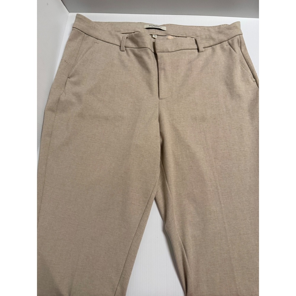 Liverpool Los Angeles Kelsey Knit Trousers Tan Beige Plus Size 24W Dress Pants